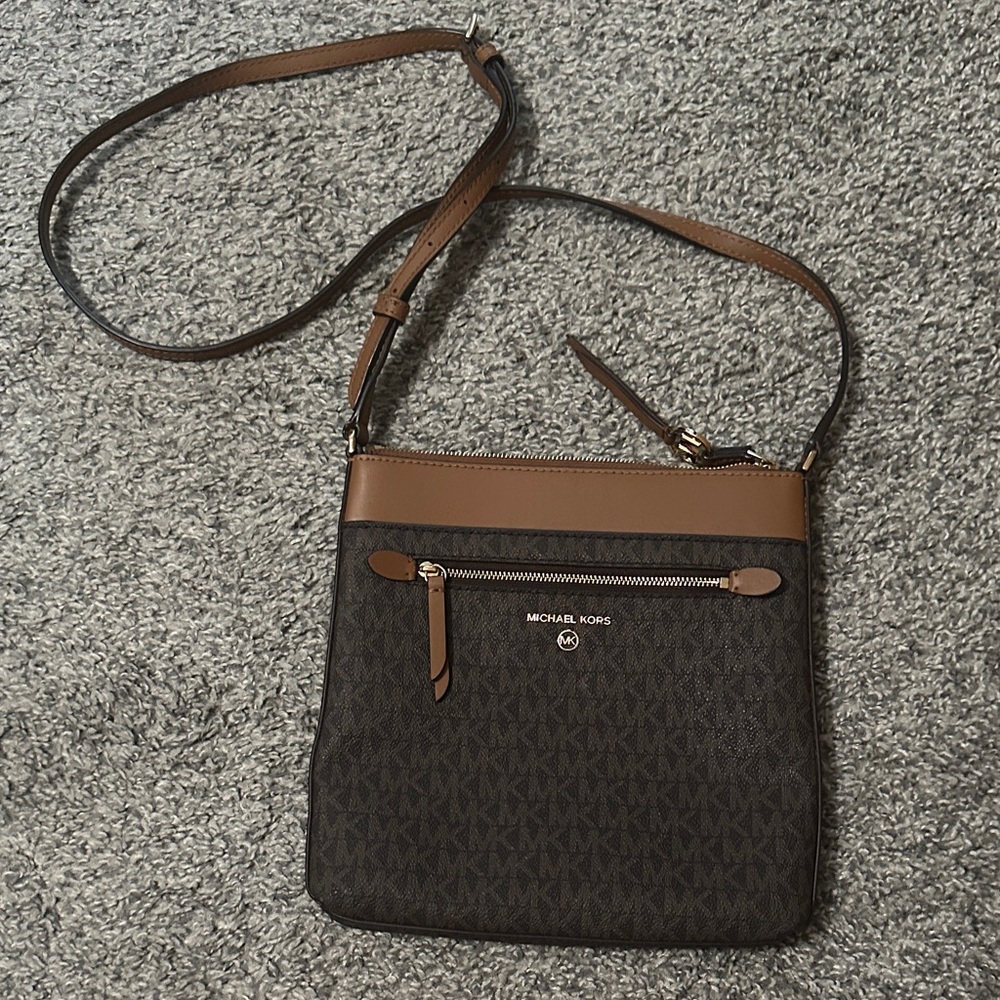 Michael Kors Tan and Brown Women’s Messenger Bag